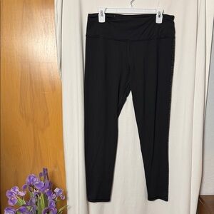 Victoria Sport Black High Waisted Knockout Leggings with Side Logo Size Large